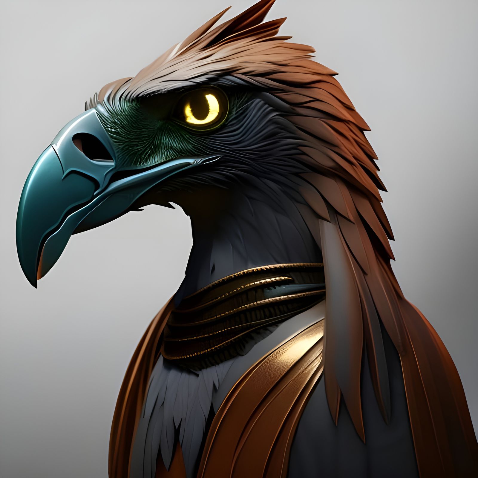 Eagle Arab: Ancient Masterpiece in Dark Fantasy Style