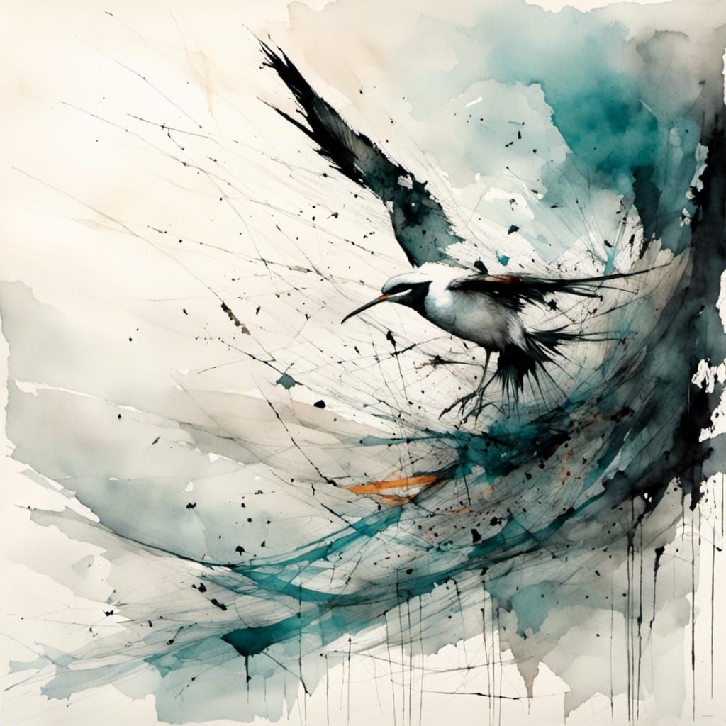 Seabird Abu Mos: AI Generated Digital Art