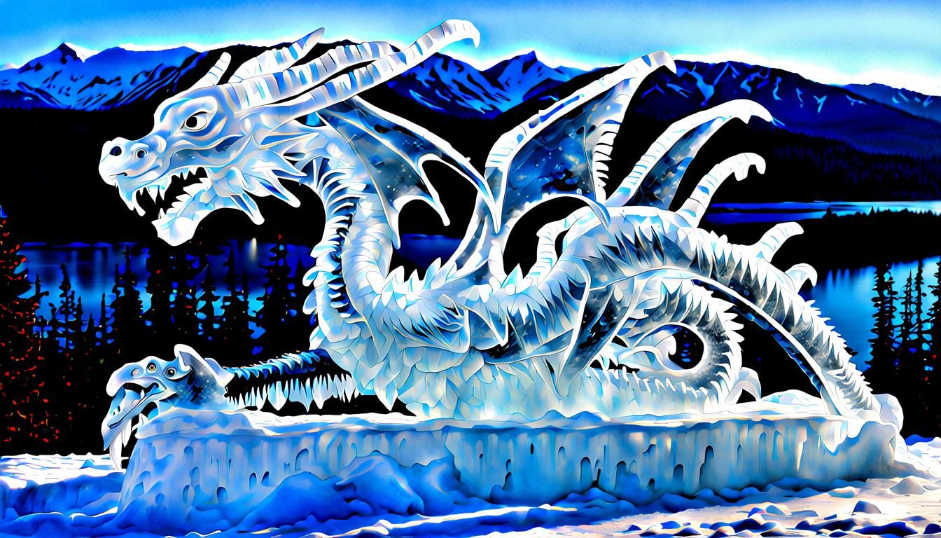 Alaskan Ice Dragon Sculpture