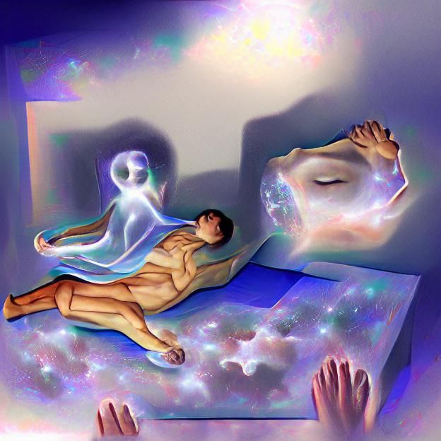 Ethereal Astral Projection Scene in Vivid Colors