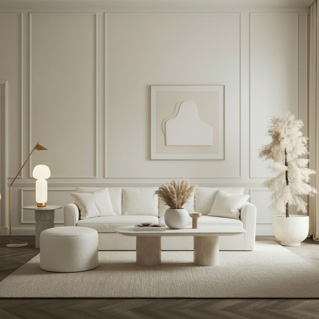 Minimalist Ivory Room Inspired by Top Interior Designers