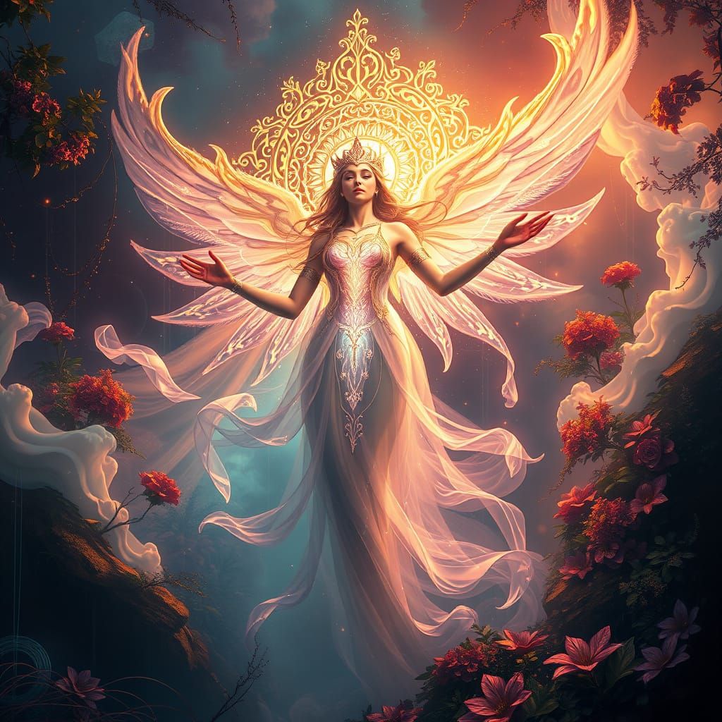 Divine Essence Embodied in Shimmering Wonder