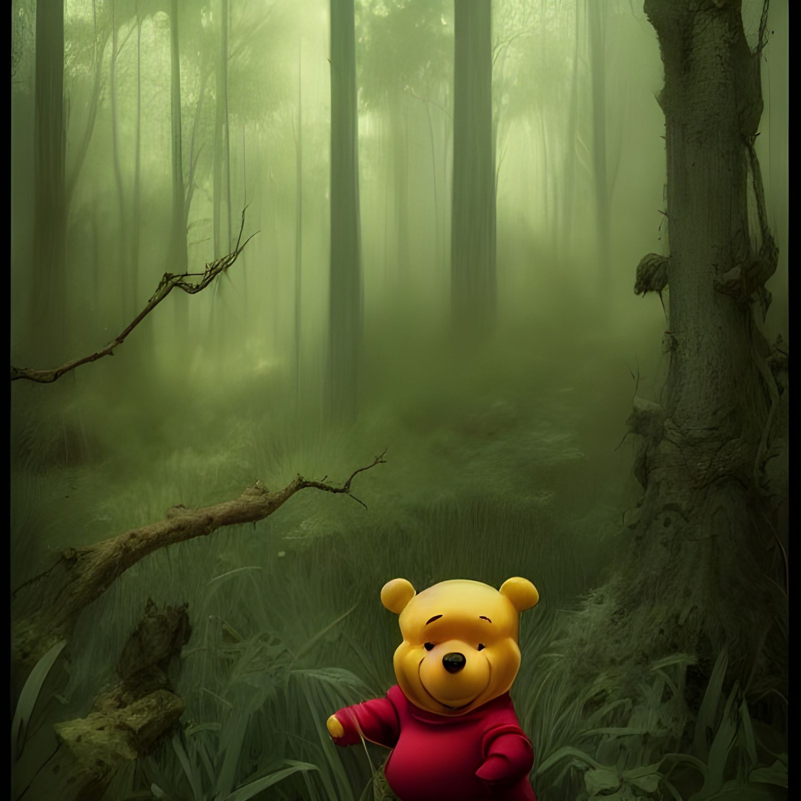 Evil Winnie the Pooh in Dark Forest