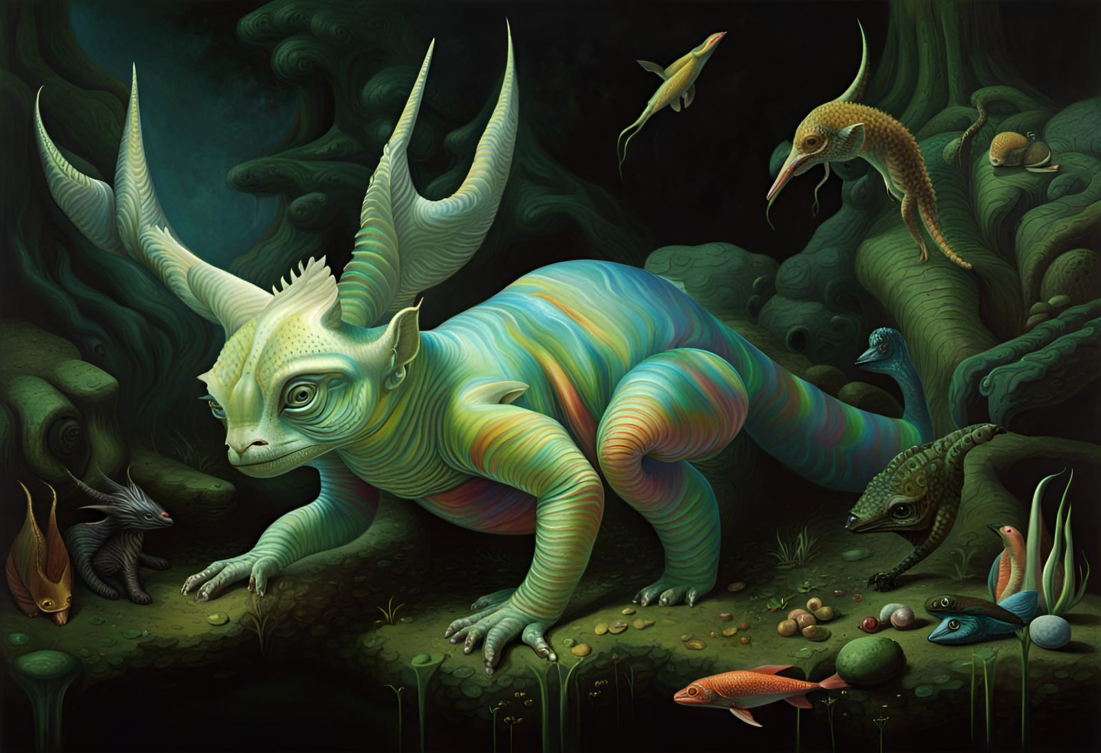 Exotic Alien Creature in Hyperreal Detail