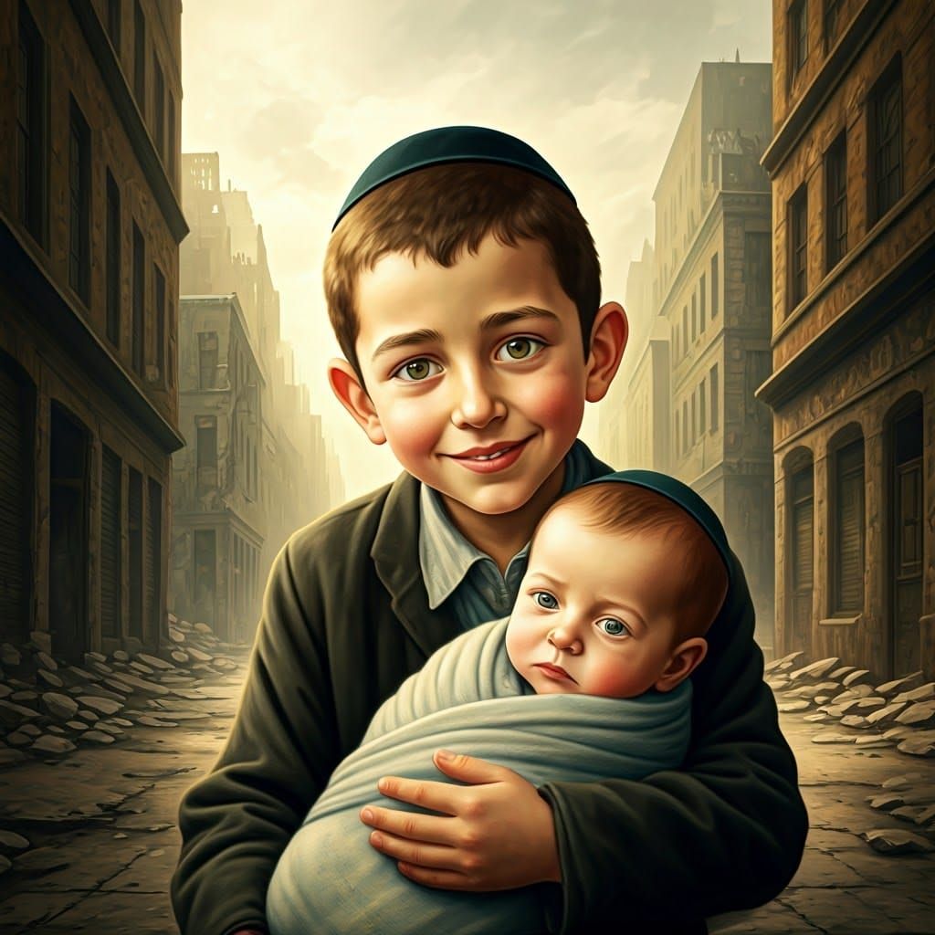 A Heartwarming Haredi Hasidic Boy's Tender Moment with Baby ...