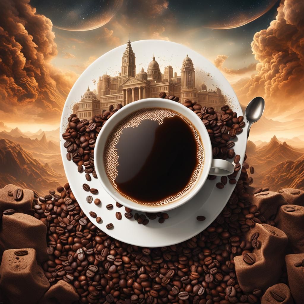 Dramatic Coffee Art: Digital Matte Painting
