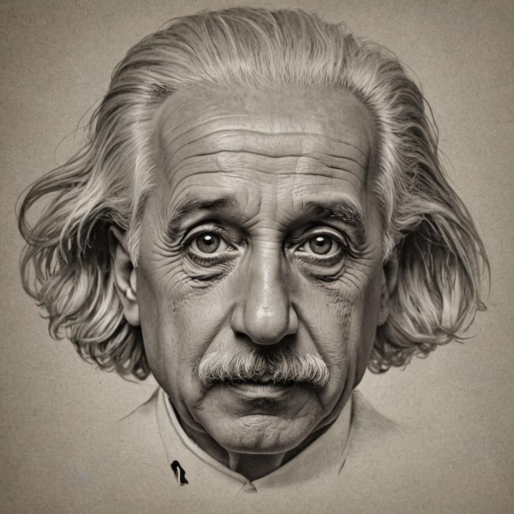 Albert Einstein Portrait Generated by AI