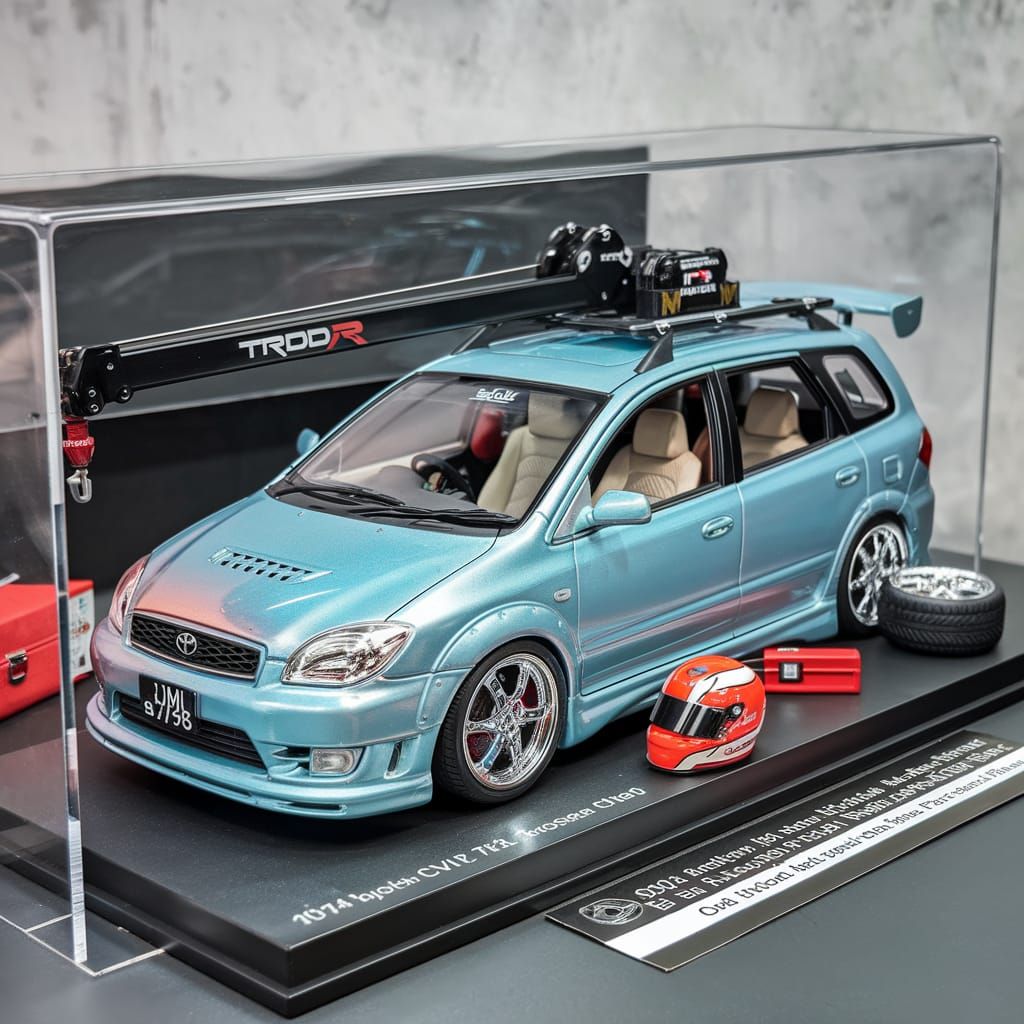 Die-Cast Toyota Picnic 2.0 Model in Metallic Ice Blue