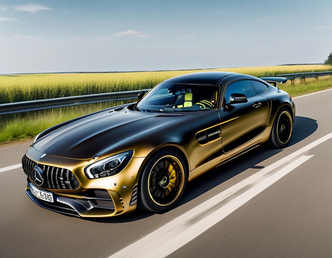 Mercedes AMG GT Drifting: Cinematic Film Still
