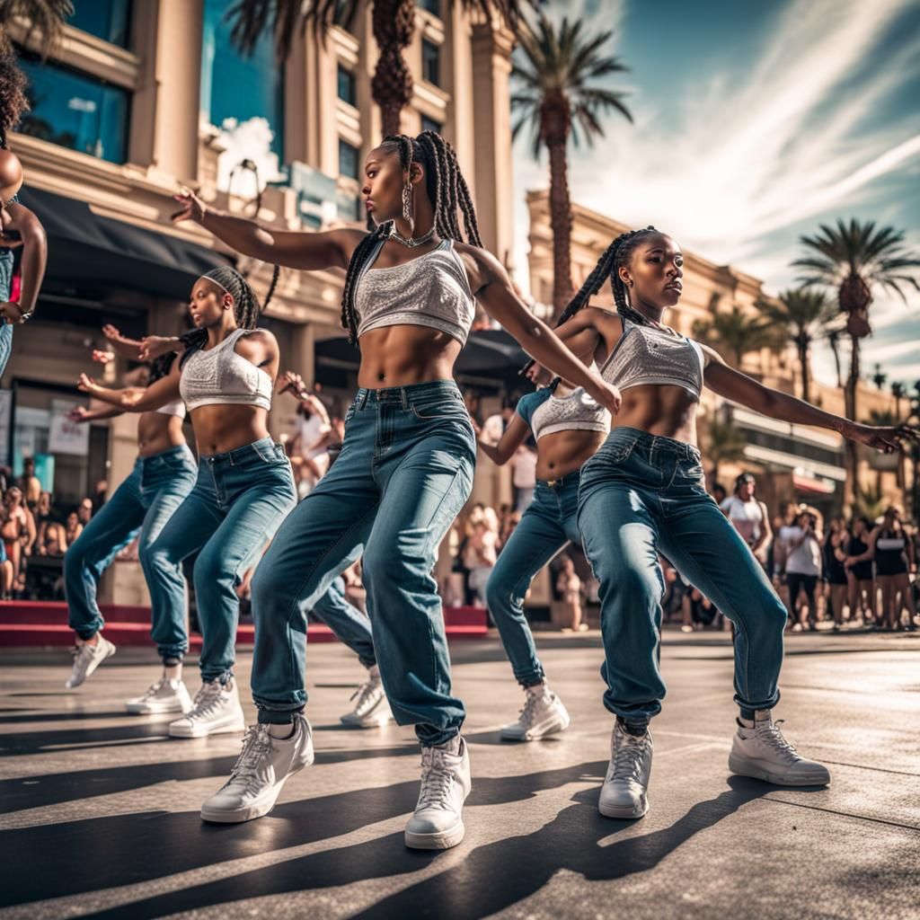 Female Hip-Hop Ensemble Performance in Las Vegas
