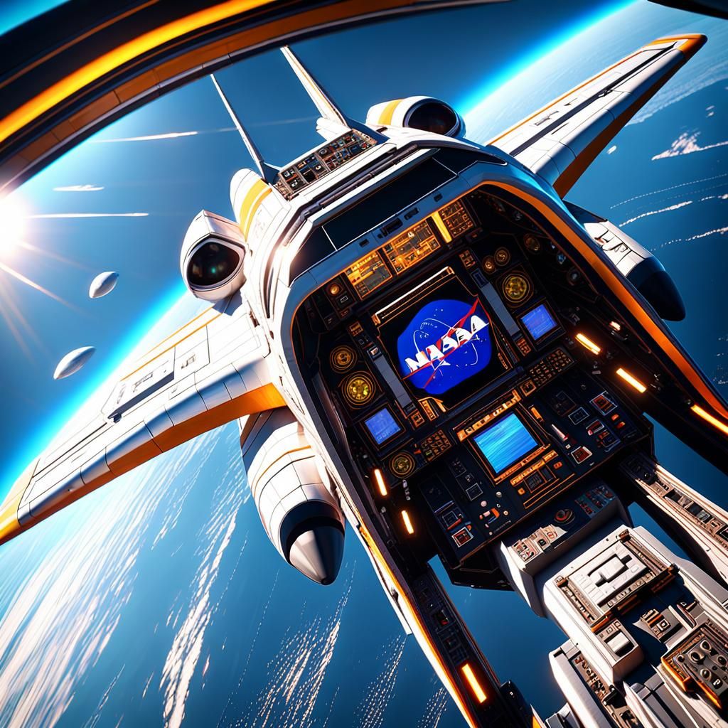 NASA Shuttle Soaring in 3D Game Cinematic