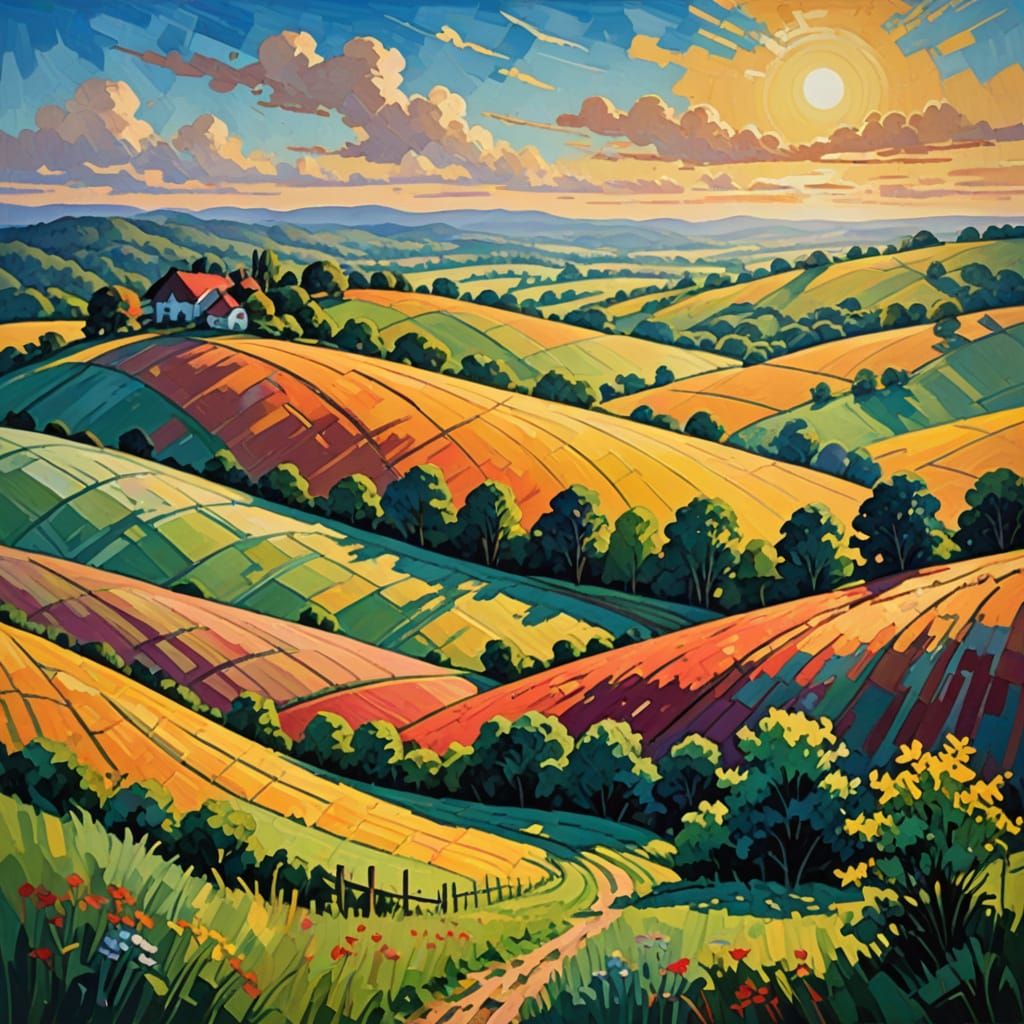 Impressionist Masterpiece of Virginia Farmland