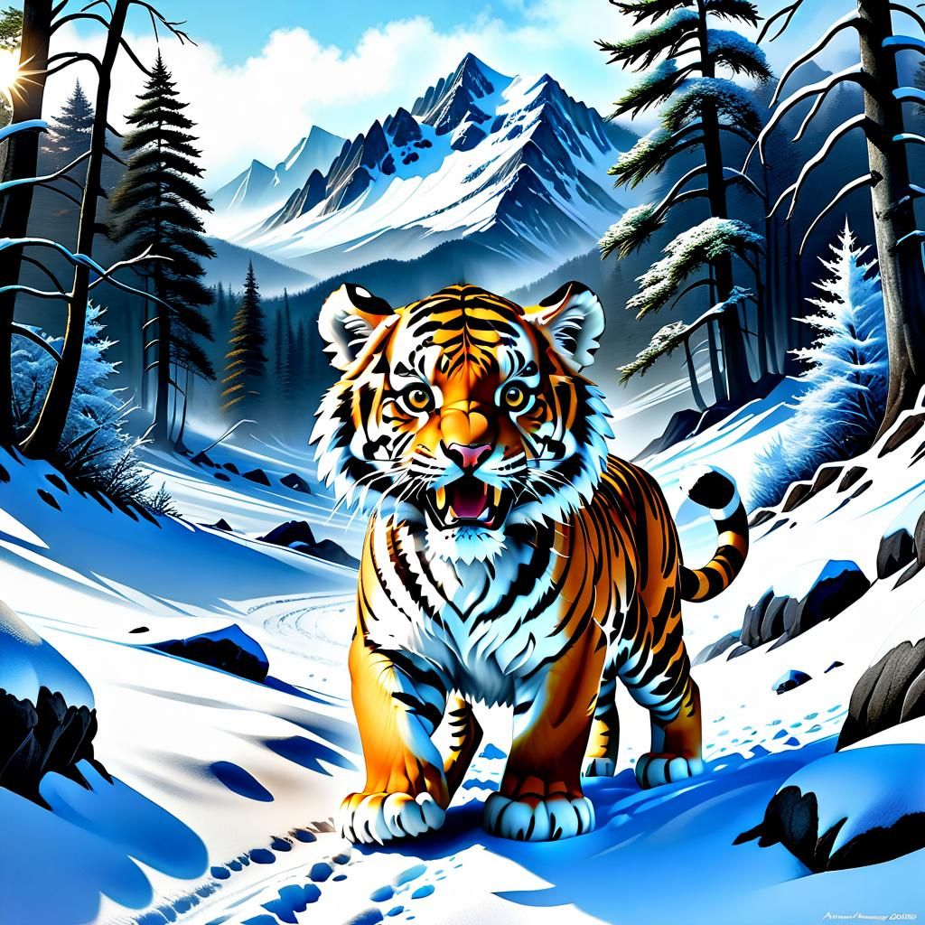 Bébé Tigre à dents de sabre // baby saber-tooth tiger