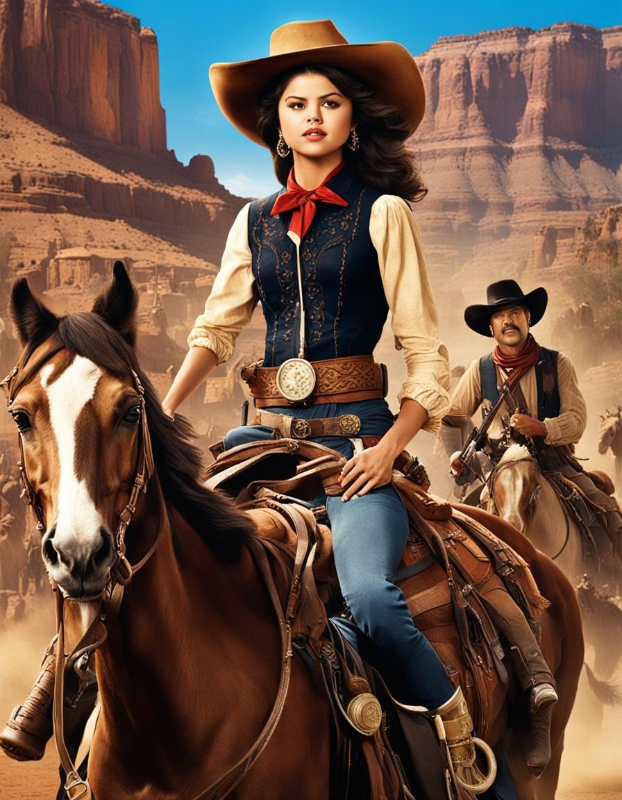 Selena Gomez as a Cinematic Wild West Heroine