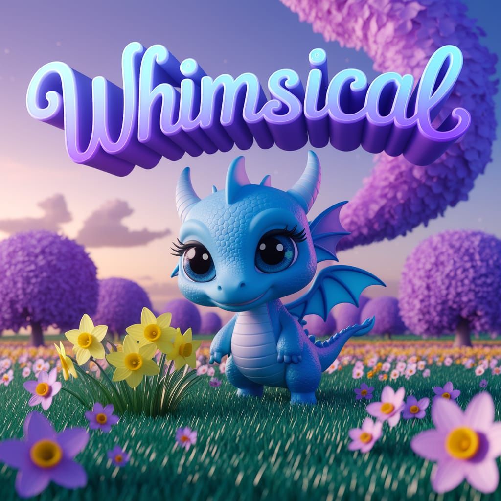 Whimsical Baby Dragon
