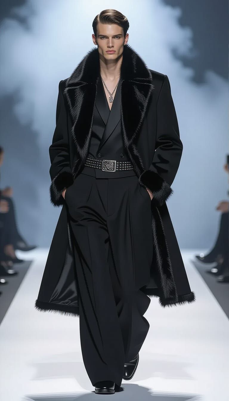 AW25 Menswear Editorial: Avant-Garde Fashion with Luxe Mater...