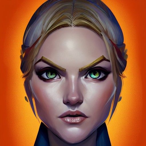 Paladin Portrait in Blizzard Concept Art Style