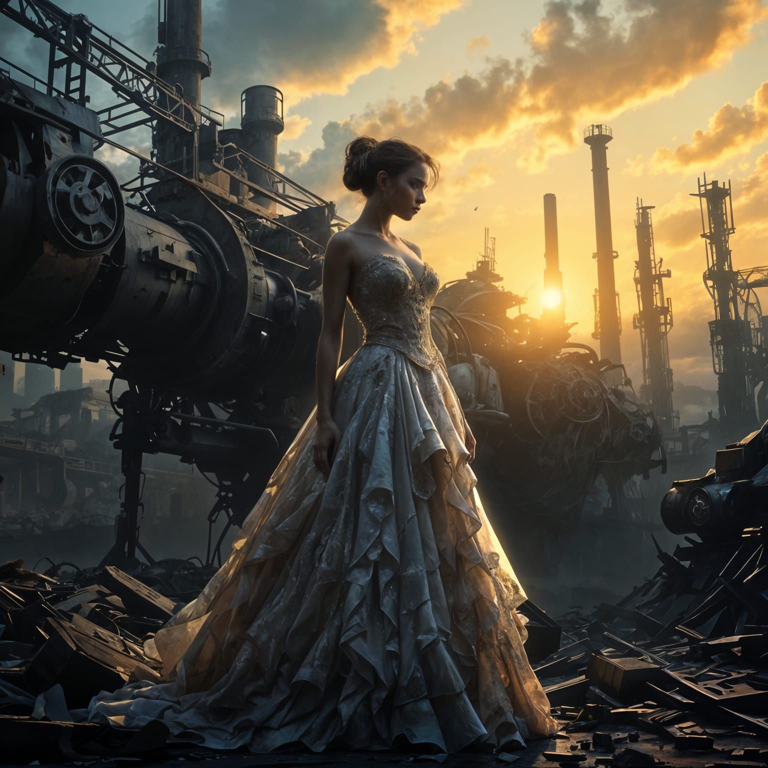 Dichotomy: Beauty and Despair in Post-Apocalyptic Cityscape