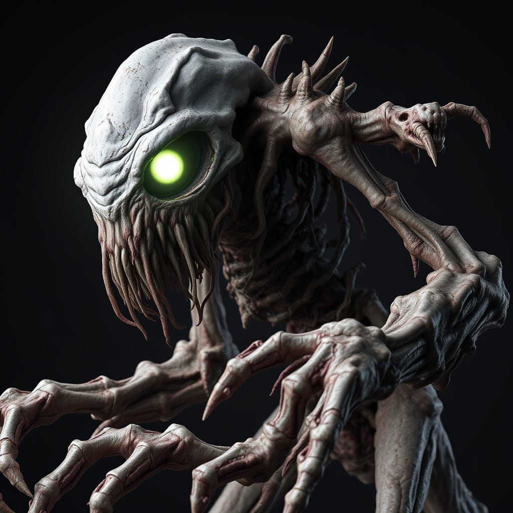 Grotesque Zombie Monster in Dark Fantasy Style