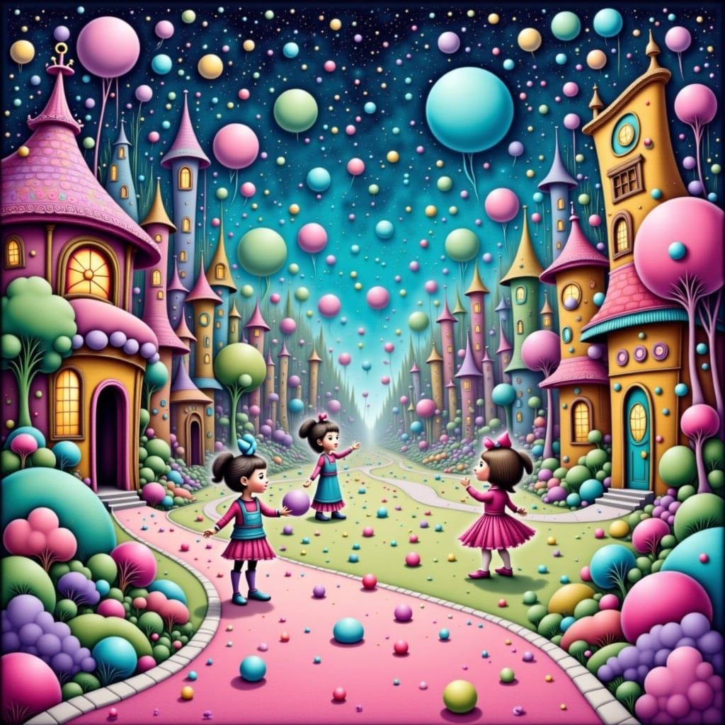 Sparkle Sprinkle Day Town Square with Giant Bubbles