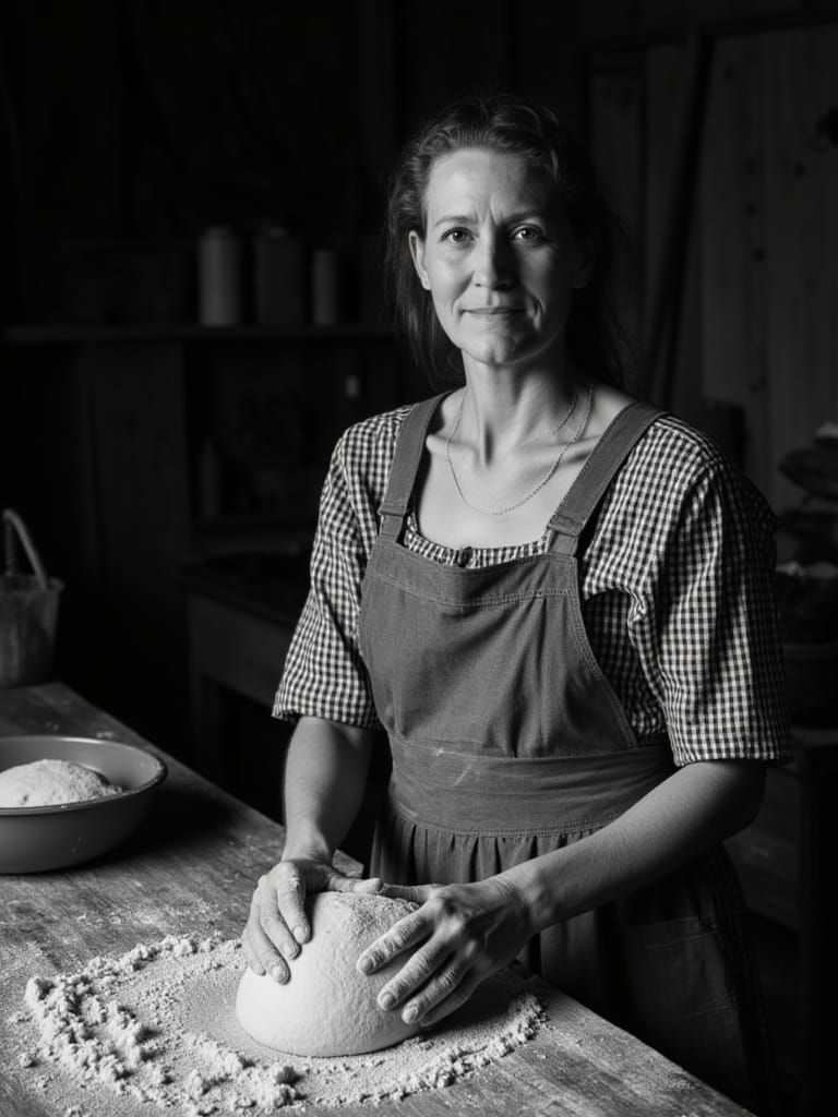1500s Redhead Baker Covered in Flour