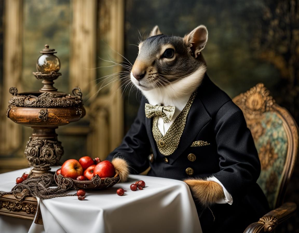 Surreal Restaurant Celebration with Exotic Aliens