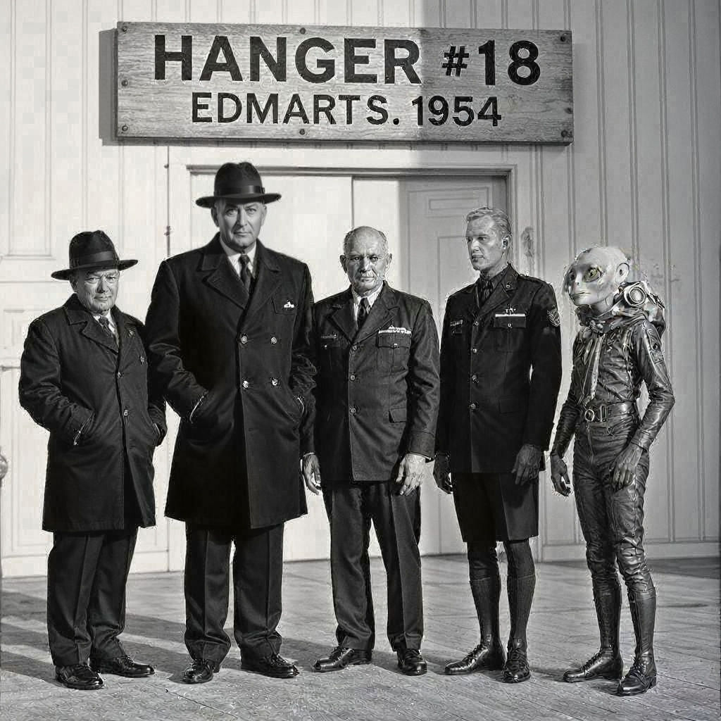 President Dwight D Eisenhower Meets Alien Grey at Edwards Ai...