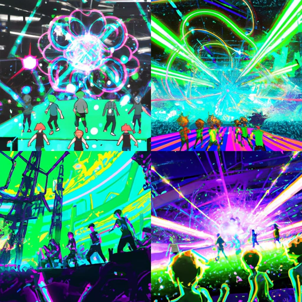 Anime Style: Boys Perform at Neon Metal Rave