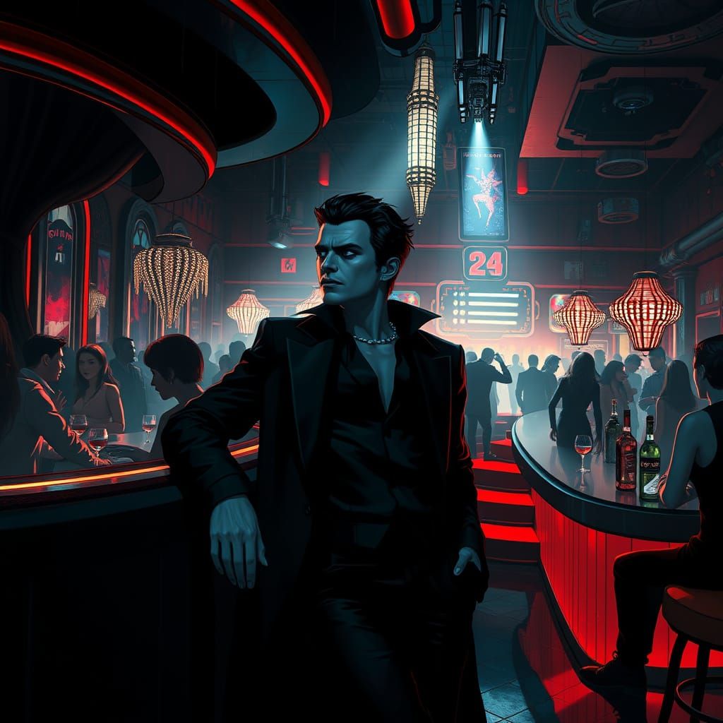 Modern vampire in a nightclub