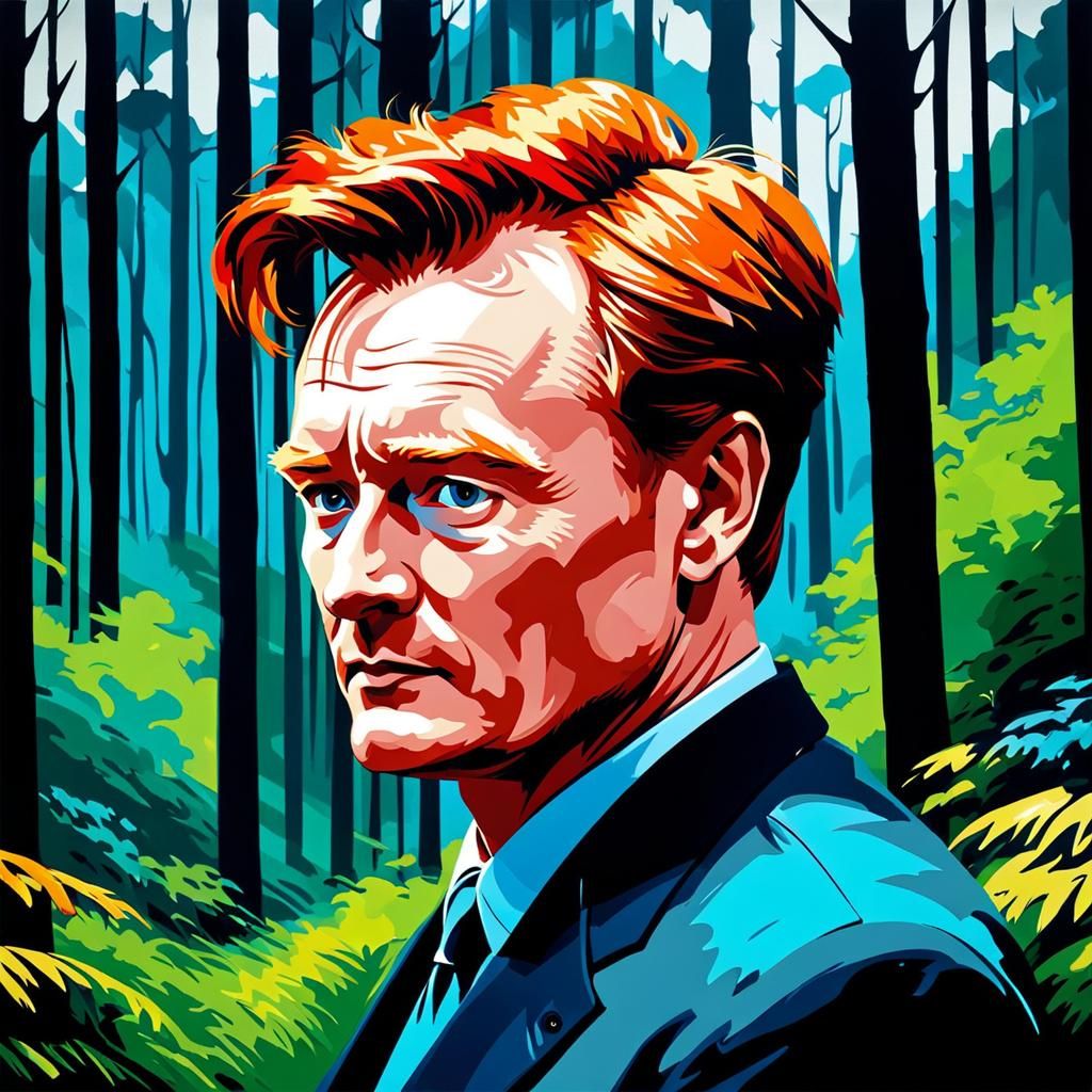 Conan O'Brien Portrait in Vlaminck Style