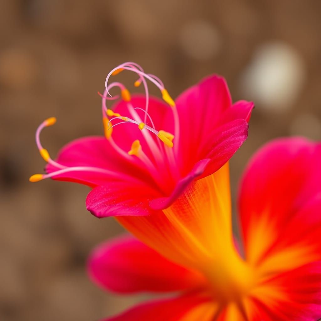 Macro Photograph of a Vibrant Indian Paintbrush Flower