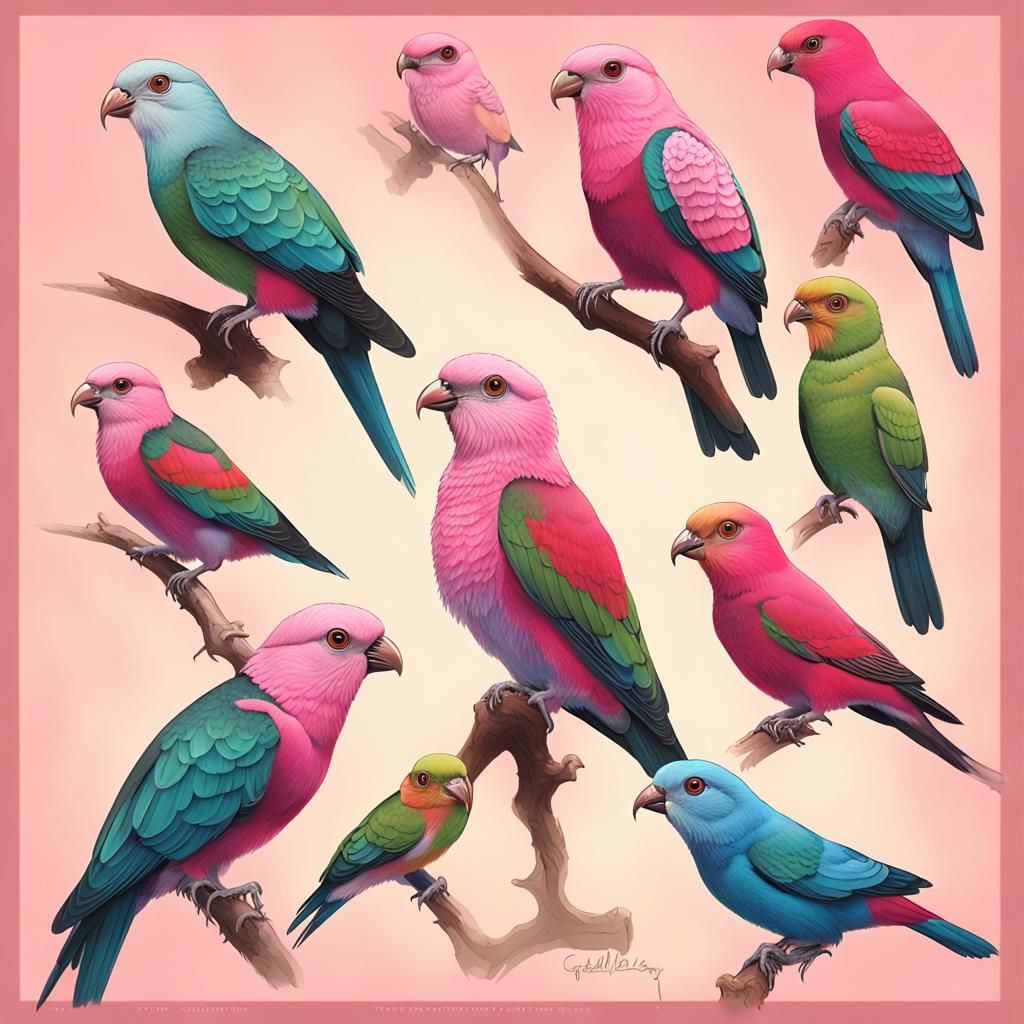 Exotic Alien Planet with Colorful Alien Wildlife