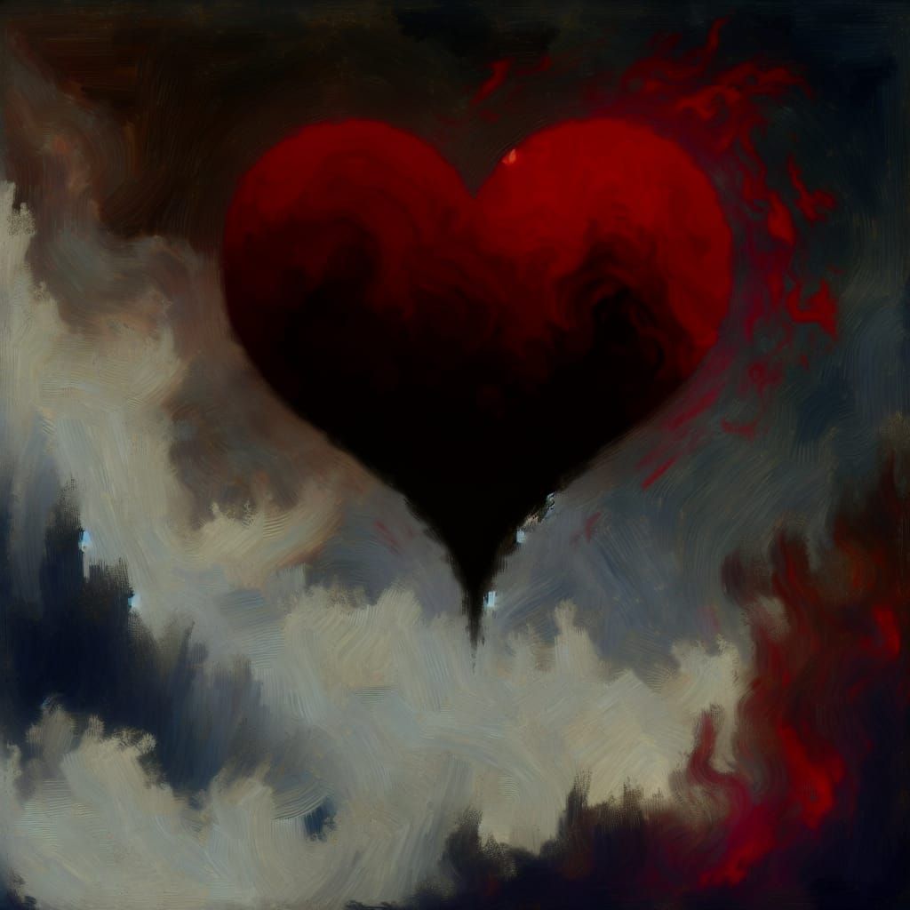 Ethereal Heart Bleeding in the Night, Romanticism Style
