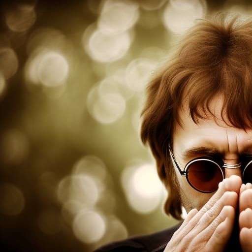 John Lennon Praying: Professional Photography