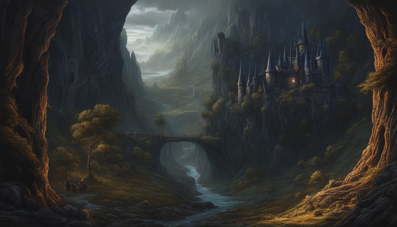 Desolate Medieval Castle in a Deep Chasm