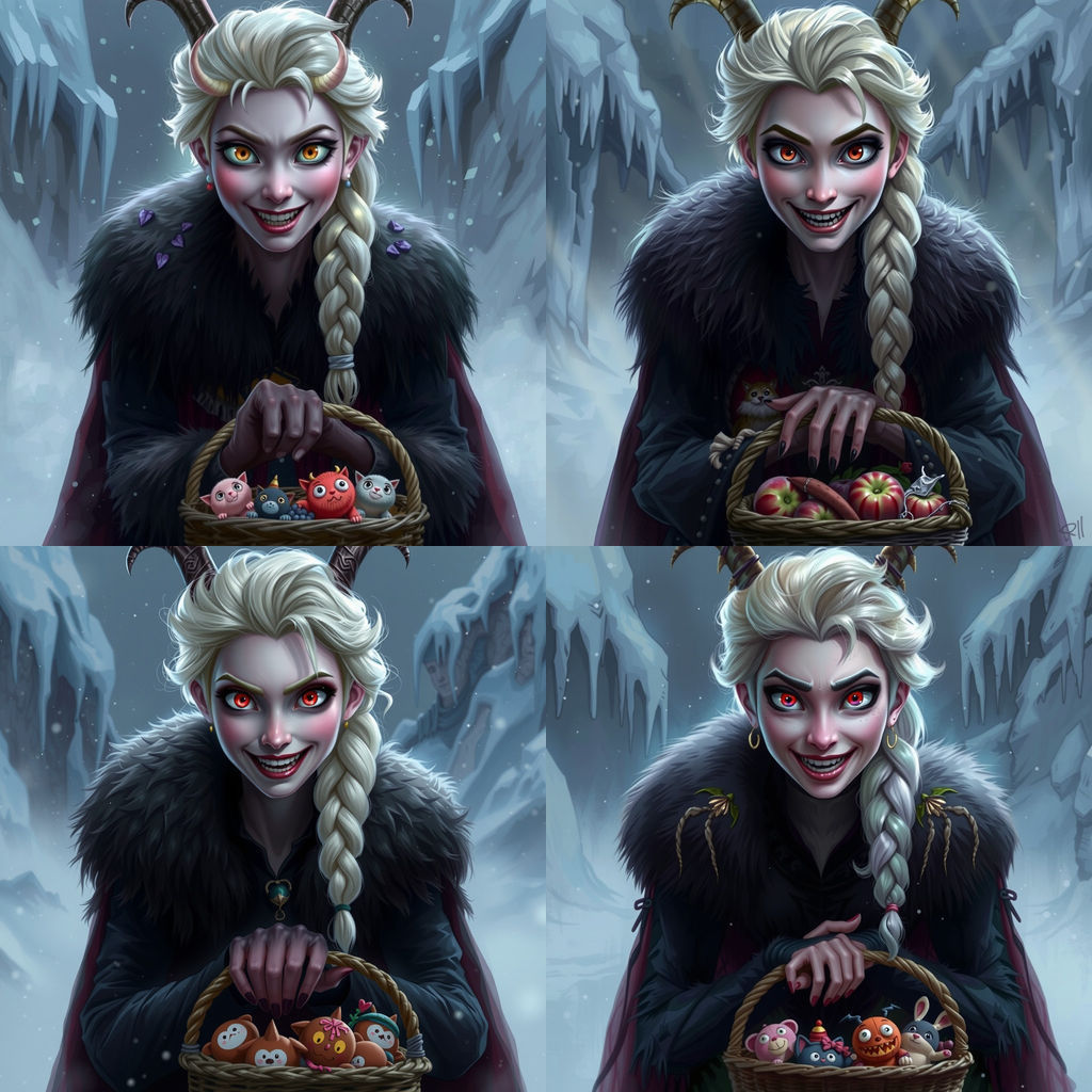 Elsa as Krampus: A Creative Reimagining