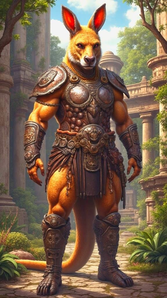 Kangaroo Battlemonger in Ornate Armor