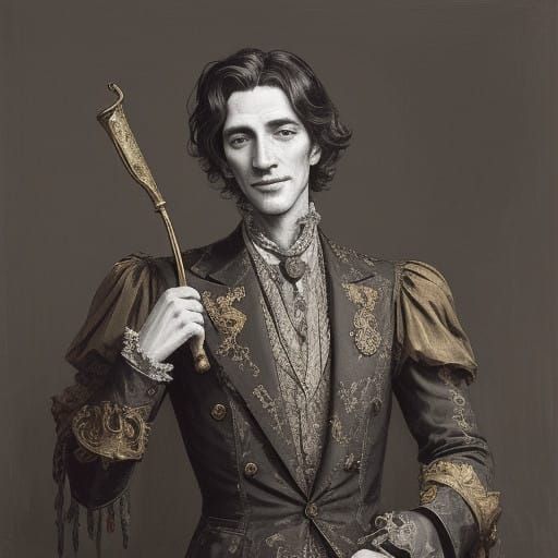 A Suave Jester Caught in the Act, in the Style of Soutine an...