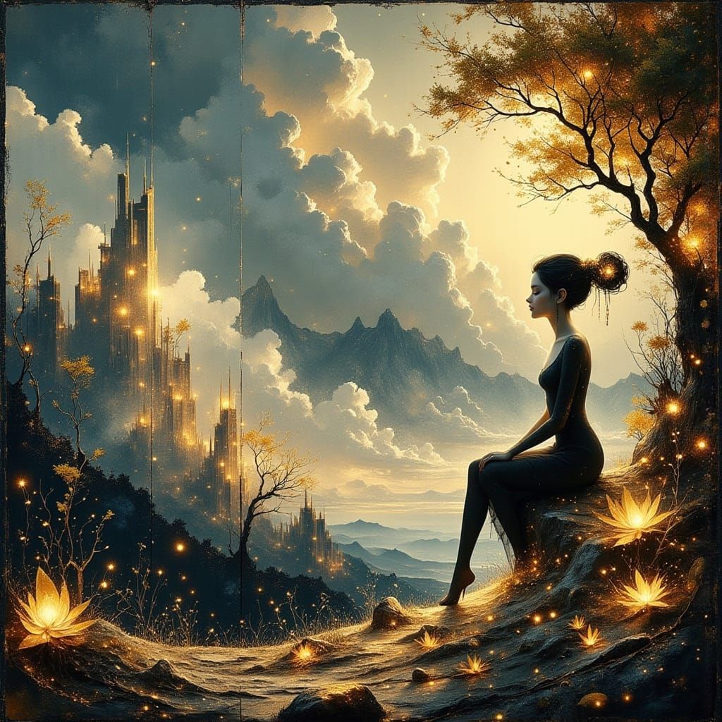 Epic Fantasy Adventure in Whimsical Landscapes