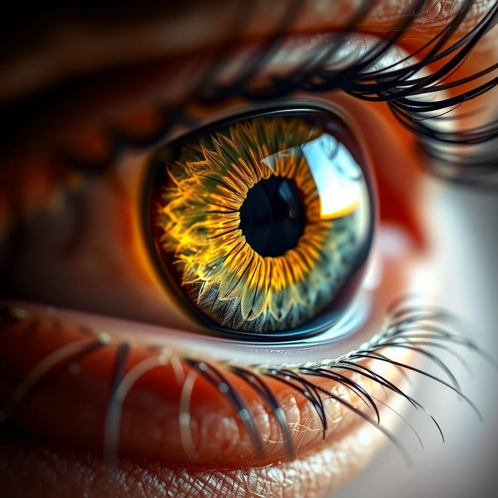 Hyper-Realistic Close-Up of a Human Eye with Mesmerizing Col...