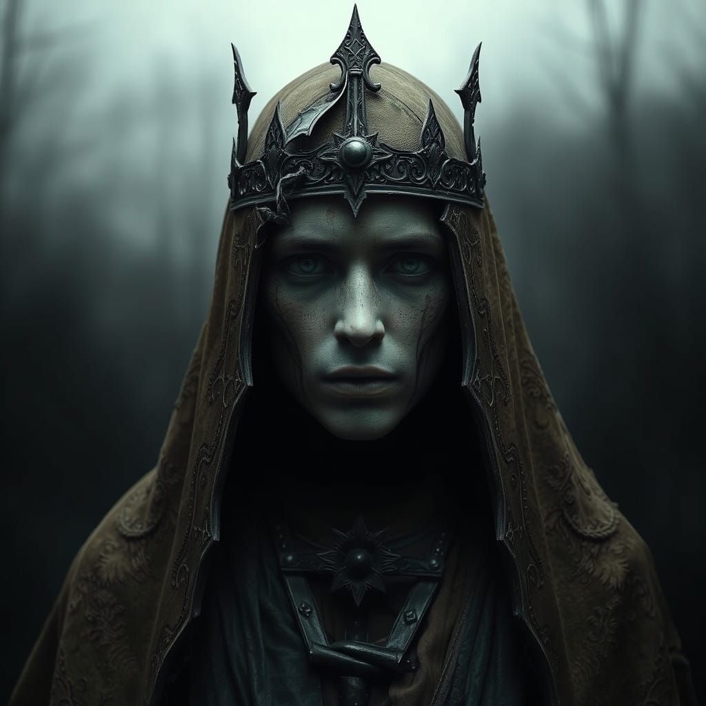 Dark Medieval Portrait in Fine Art Style