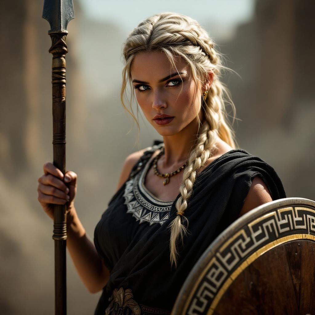 Adrasteia: Fierce Greek Goddess in Digital Art