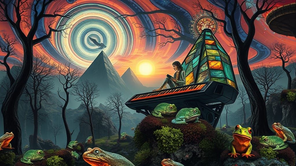 Ethereal Figures Compose Poems in Surrealist Collage