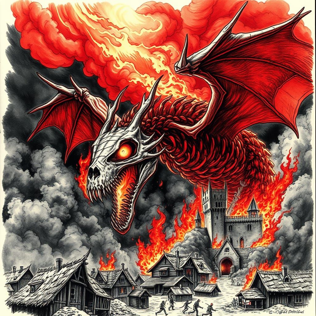 Dark Apocalypse in Charcoal Style