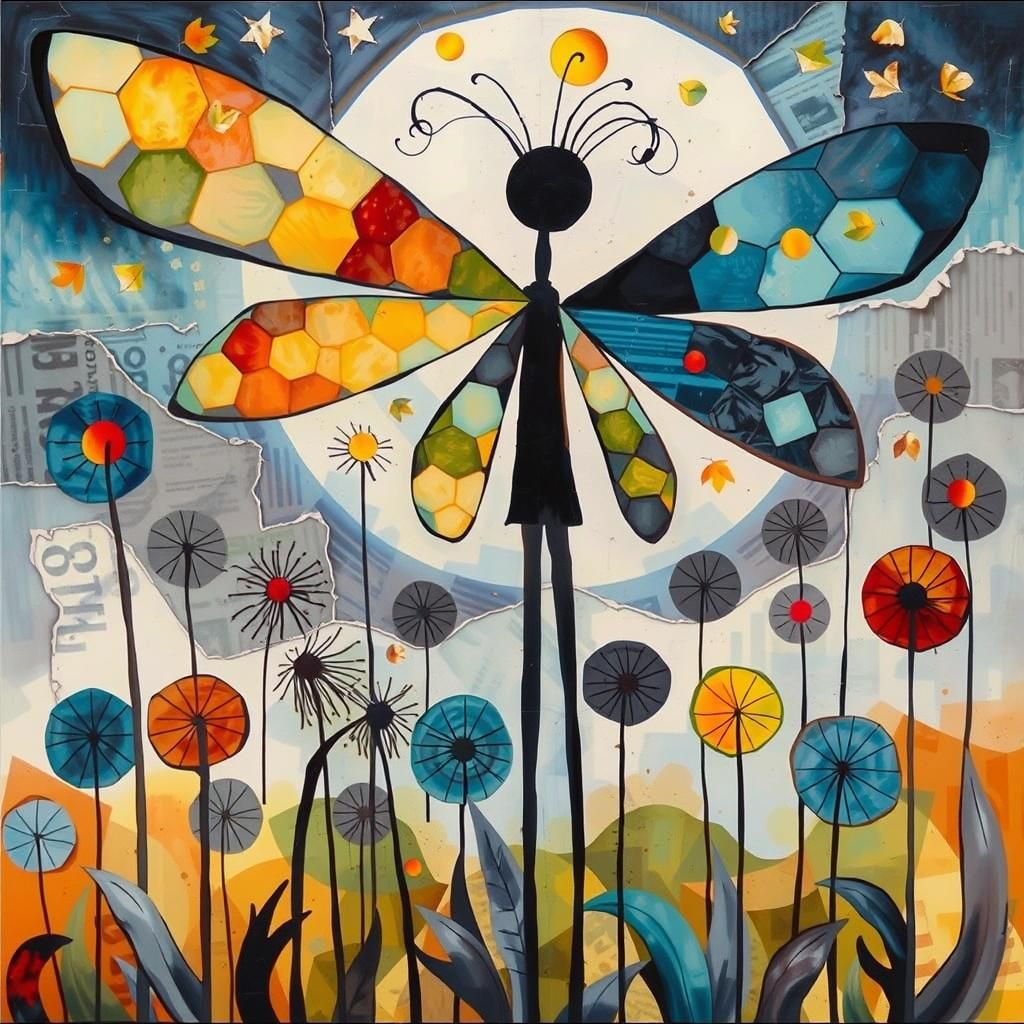 Dadaist Photogram Collage of Androgynous Performer