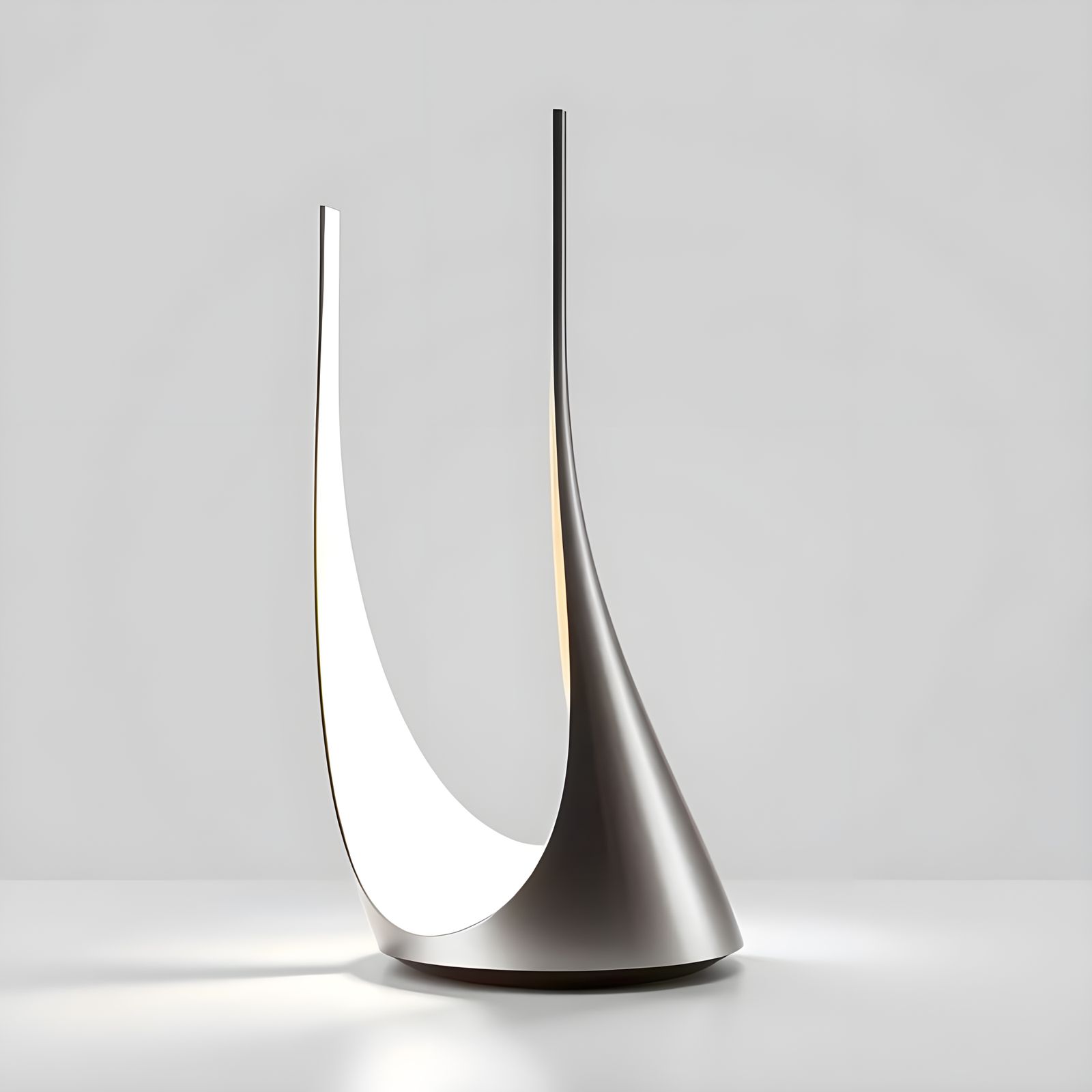Minimalist Stainless Steel Lamp with Clean Lines