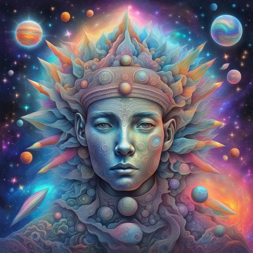 Holographic Cosmic Pencil by Pablo Amaringo