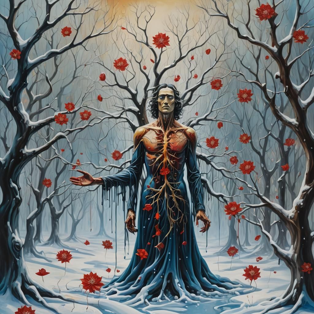 Blood Flowers Bloom: Surrealism Inspired by Salvador Dali