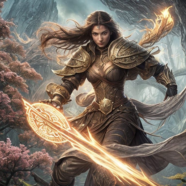 Surreal Fantasy Rockstar in Shining Light