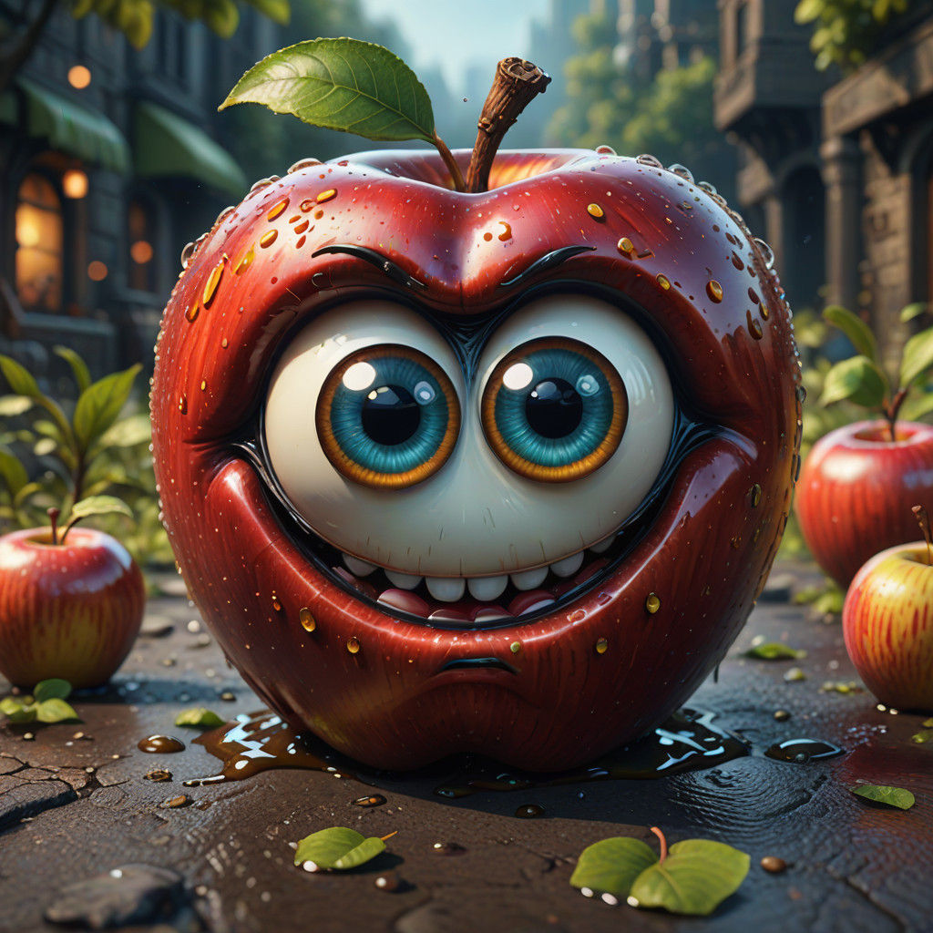 Fantastical Apple on iPhone: Intricate Matte Painting